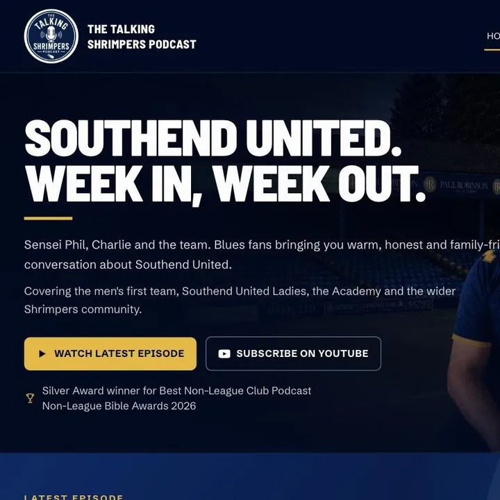 Talking Shrimpers homepage: Southend United, week in, week out